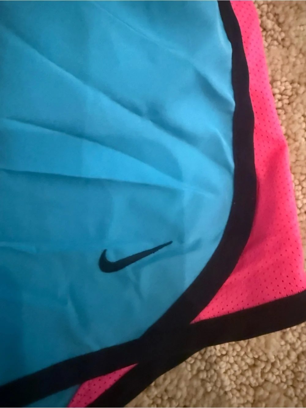 Nike Women's Turquoise & Pink Athletic Running Shorts